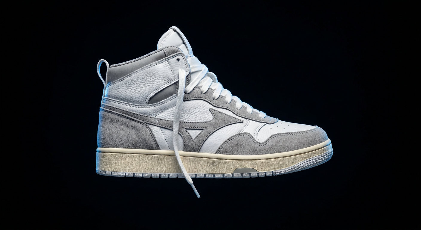 Sneaker being analyzed for condition